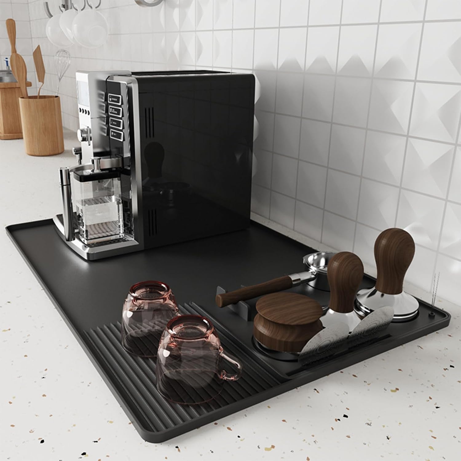 3-In-1 เสื่อกาแฟซิลิโคน Multi- - Bar Mat Rubber บทวิจารณ์และราคา